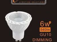 100 x gu10 led spot 3000k - 6w - dimbaar - afbeelding 4 van  5