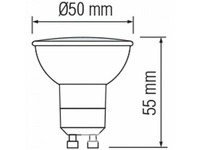 100 x gu10 led spot 3000k - 6w - dimbaar - afbeelding 4 van  6