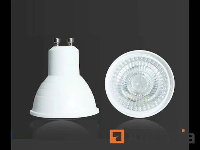 100 x gu10 led spot 3000k (warm wit) - 6w - afbeelding 1 van  4