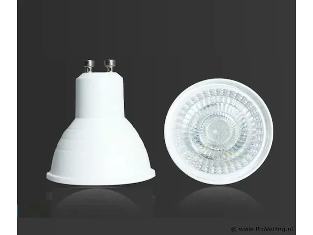 100 x gu10 led spot 3000k (warm wit) - 6w - afbeelding 1 van  4