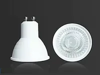 100 x gu10 led spot 3000k (warm wit) - 6w - afbeelding 1 van  4