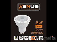 100 x gu10 led spot 6500k - 6w - dimbaar