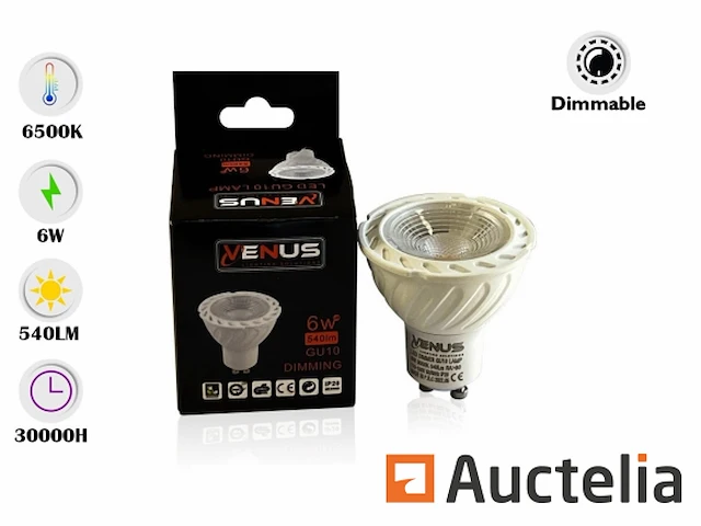 100 x gu10 led spot 6500k - 6w - dimbaar - afbeelding 3 van  5