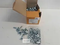 100 x houtbout met moer verzinkt m8 x 40 mm - afbeelding 1 van  3
