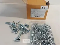 100 x houtbout met moer verzinkt m8 x 40 mm - afbeelding 3 van  3