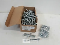 100 x houtbout met moer verzinkt m8x80 - afbeelding 1 van  3