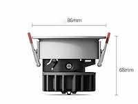 100 x inbouw led spot – 7w – 3000k warm wit – wit/zwart – cob – ø75mm – ip20 - afbeelding 4 van  6