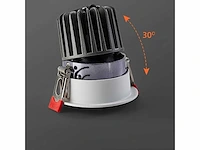 100 x inbouw led spot – 7w – 3000k warm wit – wit/zwart – cob – ø75mm – ip20 - afbeelding 3 van  6