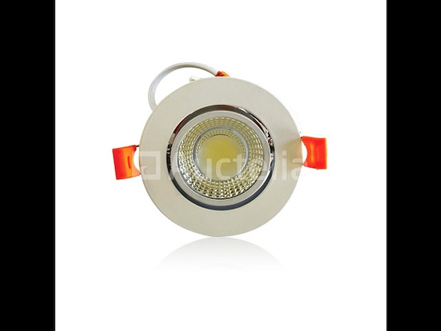 100 x inbouw led spot – 7w – draaibaar – dimbaar – 6500k koud wit – cob – ø70mm – ip20 - afbeelding 2 van  6