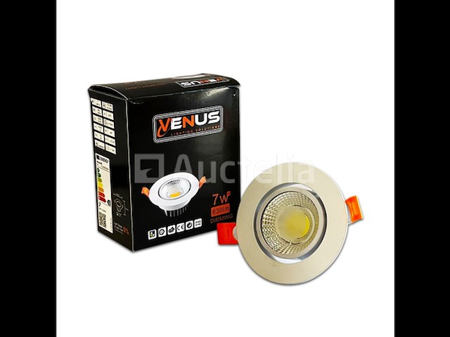 100 x inbouw led spot – 7w – draaibaar – dimbaar – 6500k koud wit – cob – ø70mm – ip20 - afbeelding 5 van  6