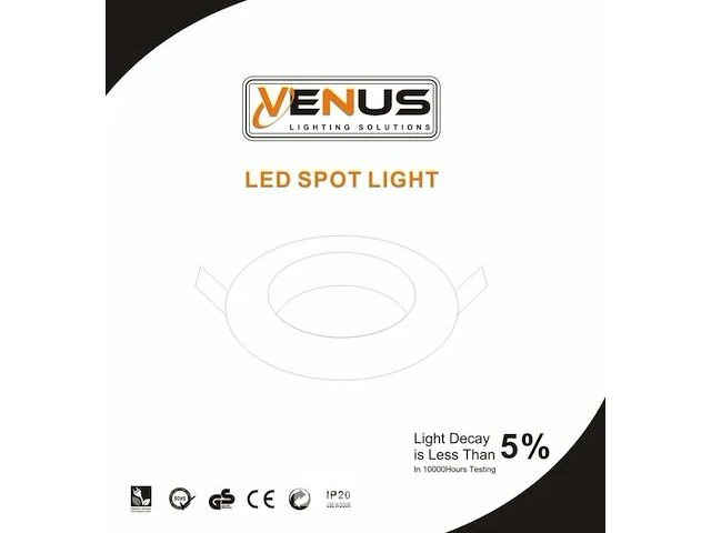 100 x inbouwlamp gu10 – draaibaar – met lamphouder – verchroomd zilver – rond – ip20 - afbeelding 6 van  6