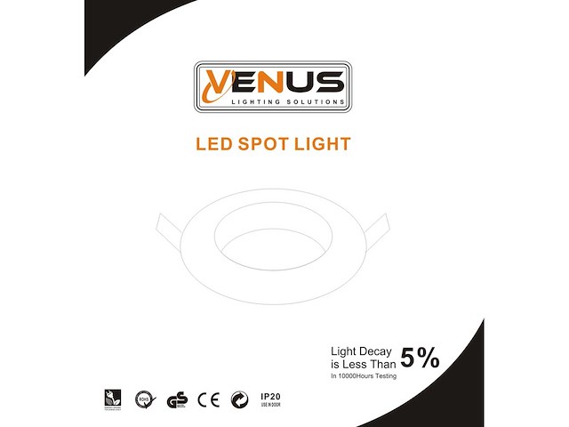 100 x inbouwlamp gu10 – draaibaar – met lamphouder – verchroomd zilver – rond – ip20 - afbeelding 5 van  5