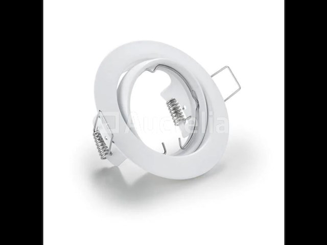 100 x inbouwlamp gu10 – draaibaar – met lamphouder – wit – rond – ip20 - afbeelding 4 van  5