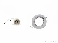 100 x inbouwlamp gu10 – draaibaar – met lamphouder – wit – rond – ip20 - afbeelding 1 van  5