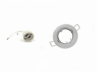 100 x inbouwlamp gu10 – draaibaar – met lamphouder – wit – rond – ip20 - afbeelding 2 van  6