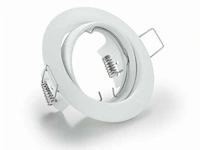 100 x inbouwlamp gu10 – draaibaar – met lamphouder – wit – rond – ip20 - afbeelding 3 van  6