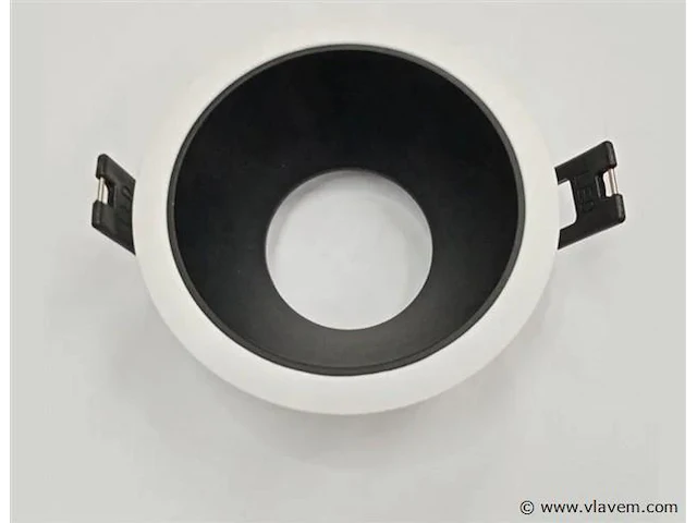 100 x inbouwlamp gu10 – rond – zwart/wit – ip20 - afbeelding 2 van  4