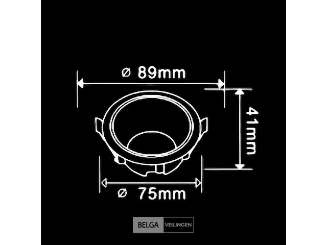 100 x inbouwlamp gu10 – rond – zwart/wit – ip20 - afbeelding 5 van  5