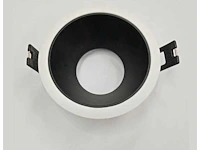 100 x inbouwlamp gu10 – rond – zwart/wit – ip20 - afbeelding 2 van  4