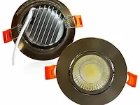 100 x inbouwspot - 7w - led - zilver - dimbaar 6500k daglicht - afbeelding 3 van  6