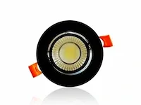 100 x inbouwspot - 7w - led - zwart - 3000k warm wit - afbeelding 2 van  4