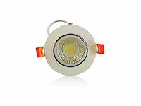 100 x inbouwspot - 7w led - dimbaar - verstelbaar - wit - 3000k warm wit - afbeelding 3 van  6