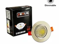 100 x inbouwspot -7w -led - wit - dimbaar 3000k warm wit - afbeelding 1 van  6