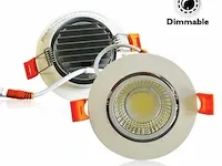 100 x inbouwspot -7w -led - wit - dimbaar 6500k daglicht - afbeelding 1 van  6