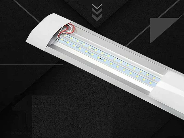 100 x led batten light 36w - 120cm - 6500k koud wit - stofdicht - afbeelding 4 van  6