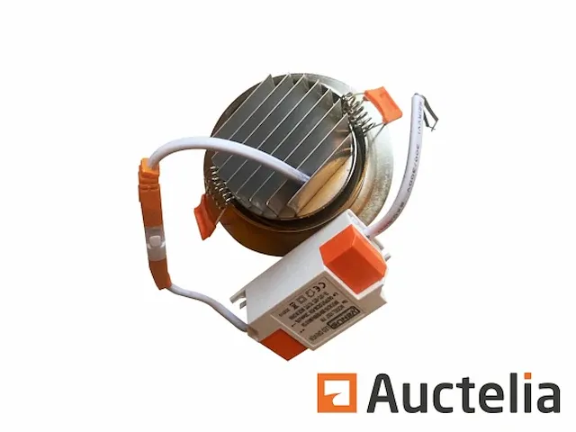 100 x led inbouwspot 7w - led cob - verstelbaar - rond - 3000k - dimbaar (zilver) - afbeelding 1 van  6