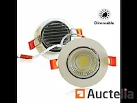 100 x led inbouwspot 7w - led cob - verstelbaar - rond - 6500k - dimbaar (wit) - afbeelding 4 van  6