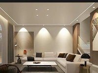 100 x led inbouwspot – 7w – 3000k warm wit – wit/zilver – cob – ø75mm – ip20 - afbeelding 4 van  5