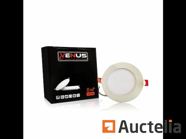 100 x led paneel - rond - 8w - inbouw - 3000k ((warm wit)) - afbeelding 3 van  5