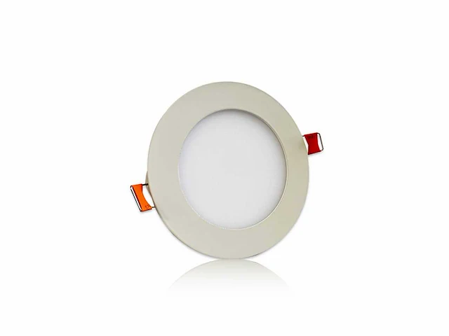 100 x led paneel - rond - 8w - inbouw - 3000k ((warm wit)) - afbeelding 1 van  5