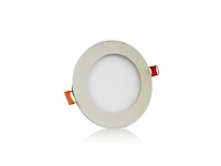 100 x led paneel - rond - 8w - inbouw - 3000k ((warm wit)) - afbeelding 1 van  5