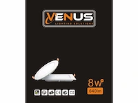 100 x led paneel - rond - 8w - inbouw - 3000k ((warm wit)) - afbeelding 5 van  5