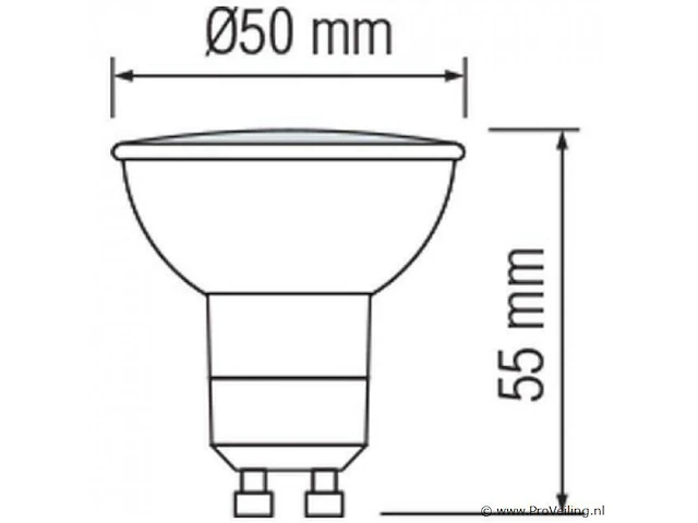 100 x led-spot gu10 – 6w – variabele intensiteit – 6500k koud wit – ip20 - afbeelding 5 van  6