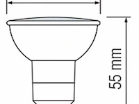 100 x led-spot gu10 – 6w – variabele intensiteit – 6500k koud wit – ip20 - afbeelding 5 van  6