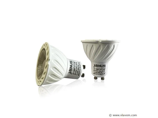 100 x led-spot gu10 – 6w – variabele intensiteit – 6500k koud wit – ip20 - afbeelding 2 van  6