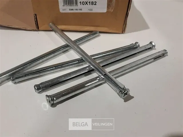 100 x metalen kozijnlpuggen verzinkt 10x180 - afbeelding 3 van  3