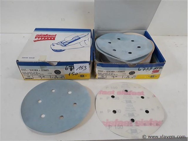 100 x schuurpads rond 150mm k150 - afbeelding 1 van  2