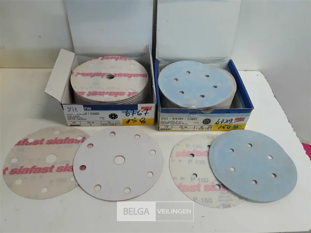 100 x schuurpads rond 150mm k150 - afbeelding 1 van  3