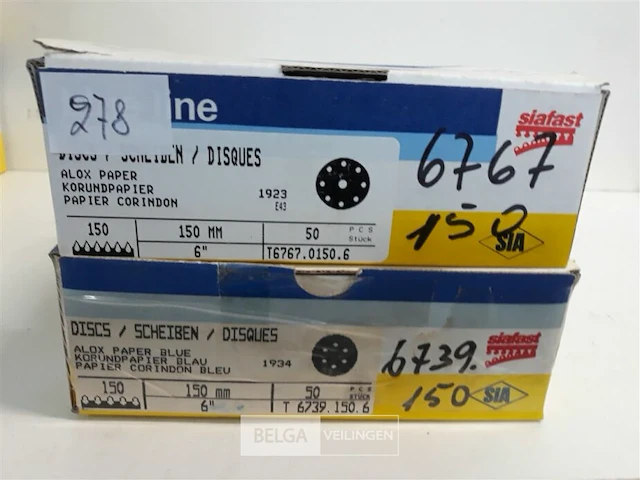 100 x schuurpads rond 150mm k150 - afbeelding 3 van  3