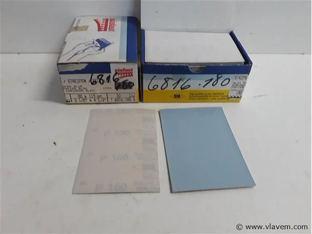 100 x schuurstroken 80x115mm 100 x k180 - afbeelding 1 van  2