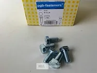 100 x tapbouten met zeskante kop staal verzinkt m12 x 35mm - afbeelding 3 van  3