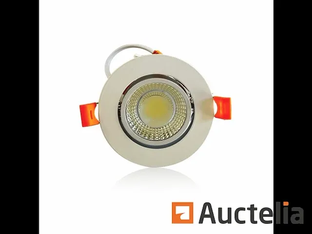100 x verstelbare inbouwspot (wit) - cob - 7w - 3000k - afbeelding 1 van  6