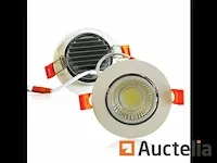 100 x verstelbare inbouwspot (wit) - cob - 7w - 3000k - afbeelding 4 van  6