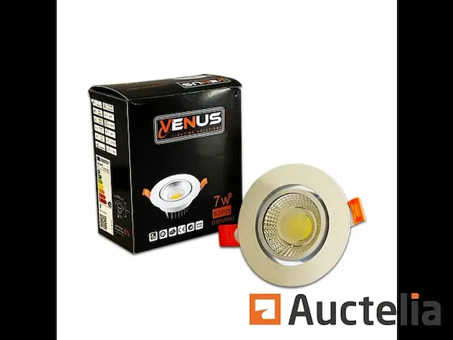 100 x verstelbare inbouwspot (wit) - cob - 7w - 6500k - afbeelding 4 van  6