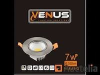 100 x verstelbare inbouwspot (zilver) - cob - 7w - 3000k - afbeelding 6 van  6