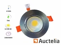 100 x verstelbare inbouwspot (zilver) - cob - 7w - 6500k - afbeelding 4 van  6
